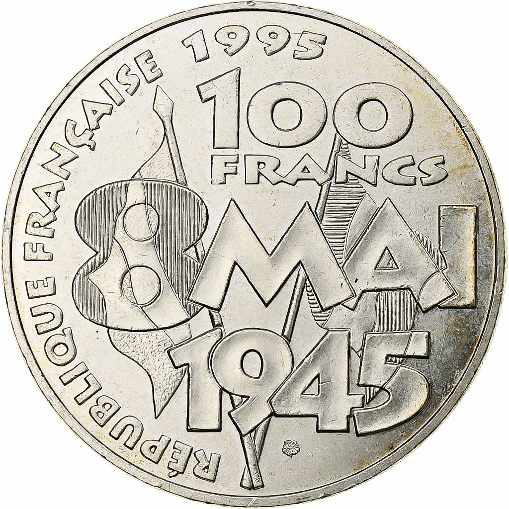France, 100 Francs, 8 mai 1945, 1995, Paris, Silver, MS(60-62), Gadoury:952