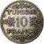Túnez, Ahmad Pasha Bey, 10 Francs, 1934, Paris, Plata, MBC, KM:262