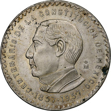 Mexico, 5 Pesos, 1957, Mexico City, Silver, AU(55-58), KM:470