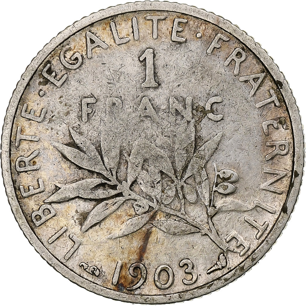 France, Franc, Semeuse, 1903, Paris, Argent, TB, Gadoury:467, KM:844.1
