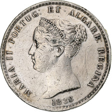 Portugal, Maria II, 1000 Reis, 1838, Silver, EF(40-45), KM:472
