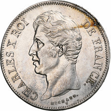 France, 5 Francs, Charles X, 1829, Marseille, Silver, MS(60-62), Gadoury:644