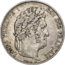 Francja, 5 Francs, Louis-Philippe, 1845, Lille, Srebro, VF(30-35), Gadoury:678a