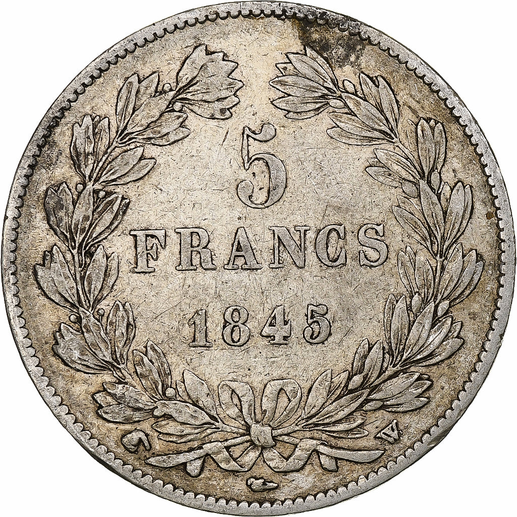 Francja, 5 Francs, Louis-Philippe, 1845, Lille, Srebro, VF(30-35), Gadoury:678a