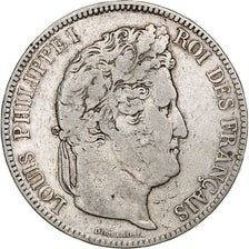 France, 5 Francs, Louis-Philippe, 1834, Bordeaux, Silver, VF(20-25)