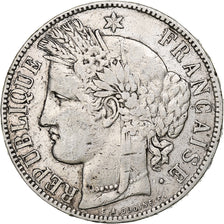 France, 5 Francs, Cérès, 1871, Bordeaux, Silver, VF(20-25), Gadoury:742