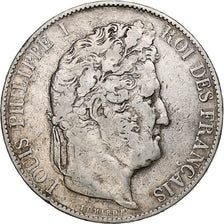 France, 5 Francs, Louis-Philippe, 1845, Paris, Silver, VF(20-25), KM:749.1