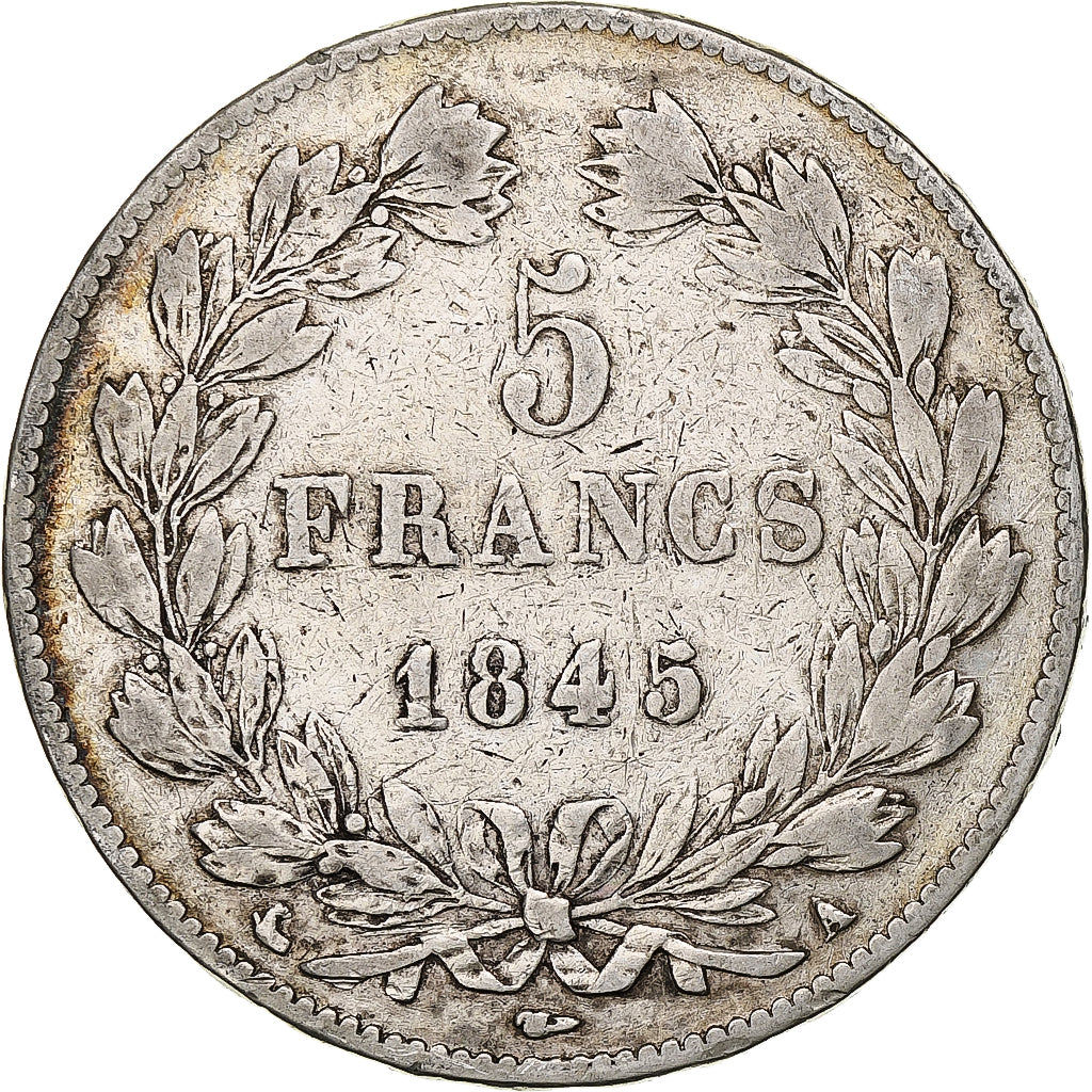 France, 5 Francs, Louis-Philippe, 1845, Paris, Silver, VF(20-25), KM:749.1