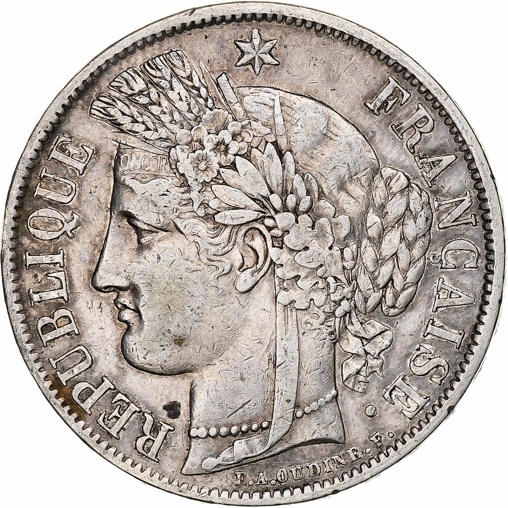 Francia, 5 Francs, Cérès, 1850, Paris, Argento, MB+, Gadoury:719, KM:761.1