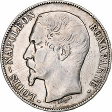 Francja, 5 Francs, Louis Napoléon Bonaparte, 1852, Paris, Srebro, VF(30-35)