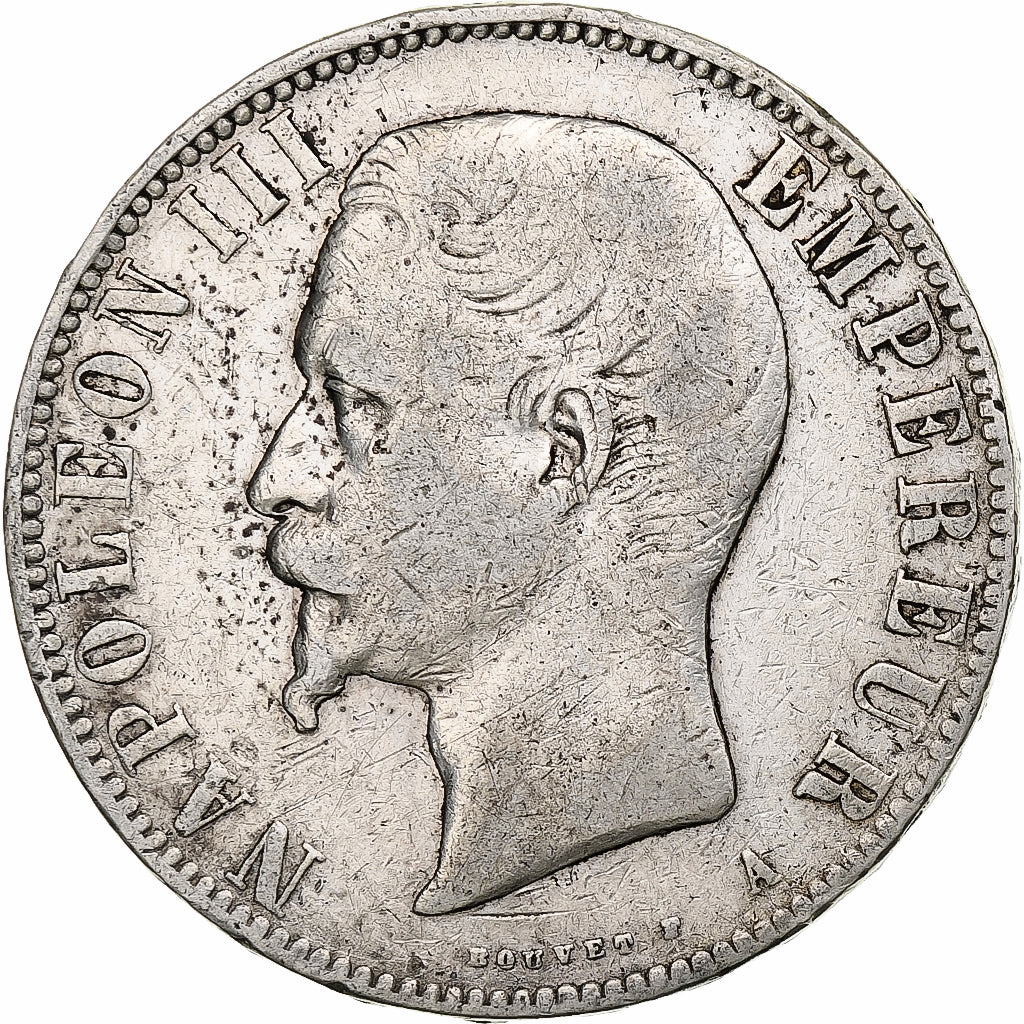 Frankreich, Napoleon III, 5 Francs, 1856, Paris, Silber, S, Gadoury:734
