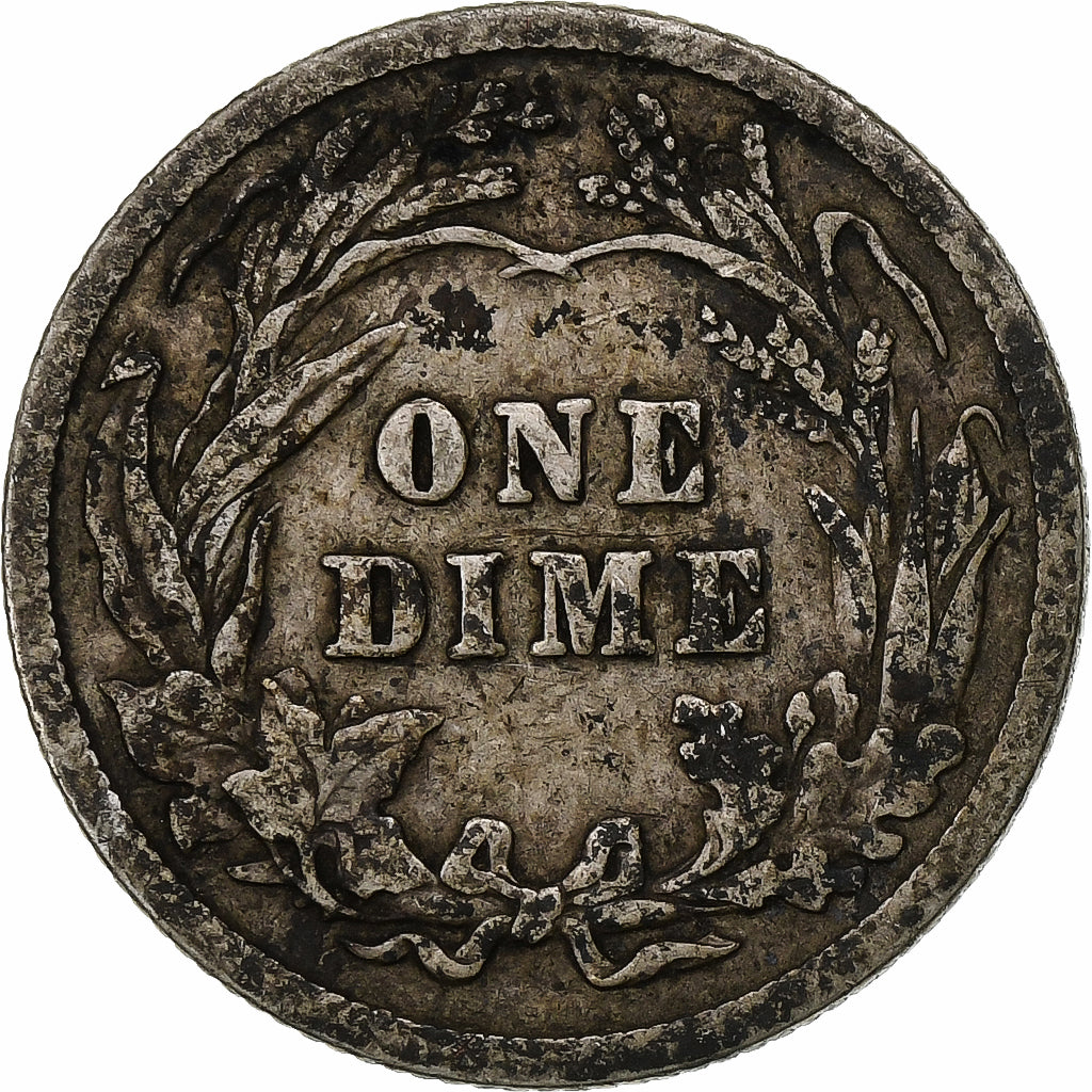 United States, Dime, Barber Dime, 1912, Philadelphia, Silver, VF(20-25), KM:113