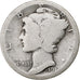 Estados Unidos, Dime, Mercury Dime, 1917, Philadelphia, Plata, BC, KM:140