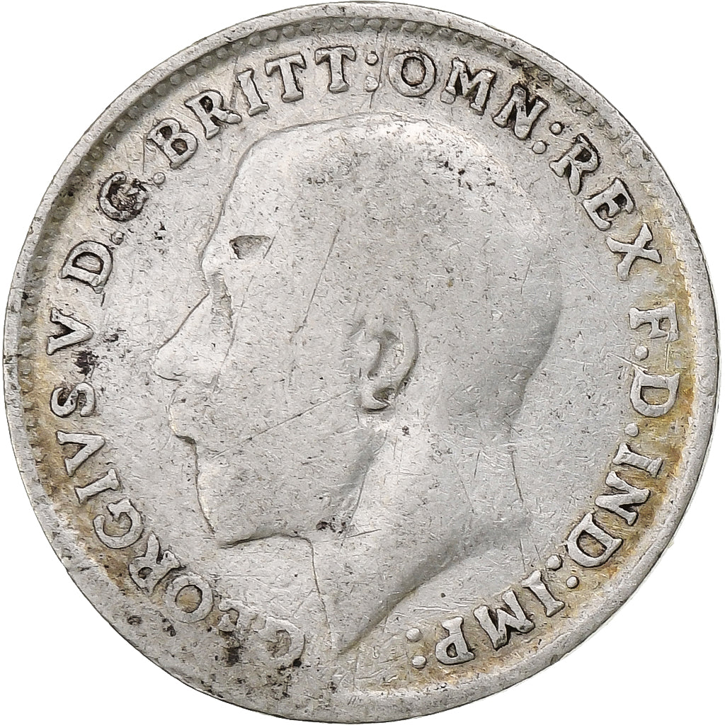 Grã-Bretanha, George V, 3 Pence, 1916, Prata, VF(20-25), KM:813