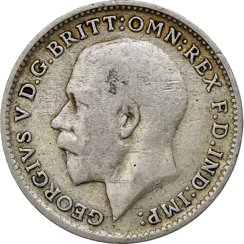 Grã-Bretanha, George V, 3 Pence, 1920, Prata, VF(20-25), KM:813