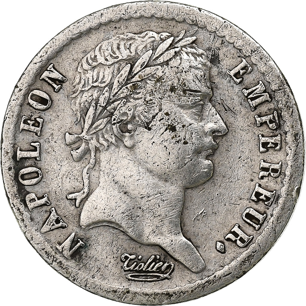 Francia, Napoleon I, 1/2 Franc, 1808, Paris, Argento, BB, KM:680