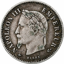 France, Napoleon III, 20 Centimes, 1868, Paris, Silver, EF(40-45), Gadoury:309
