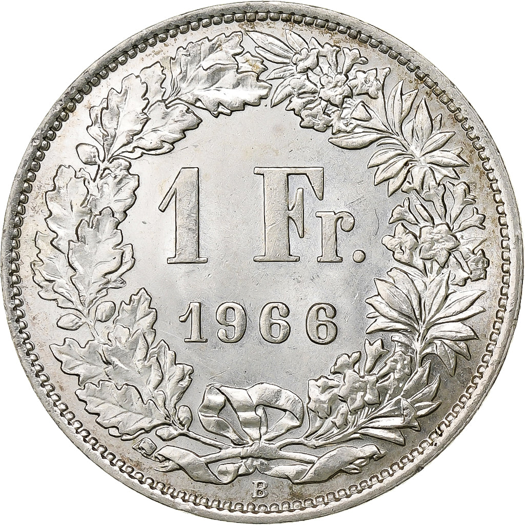 Suiza, Franc, 1966, Bern, Plata, SC+, KM:24