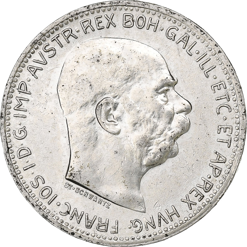 Oostenrijk, Franz Joseph I, Corona, 1915, Vienna, Zilver, PR