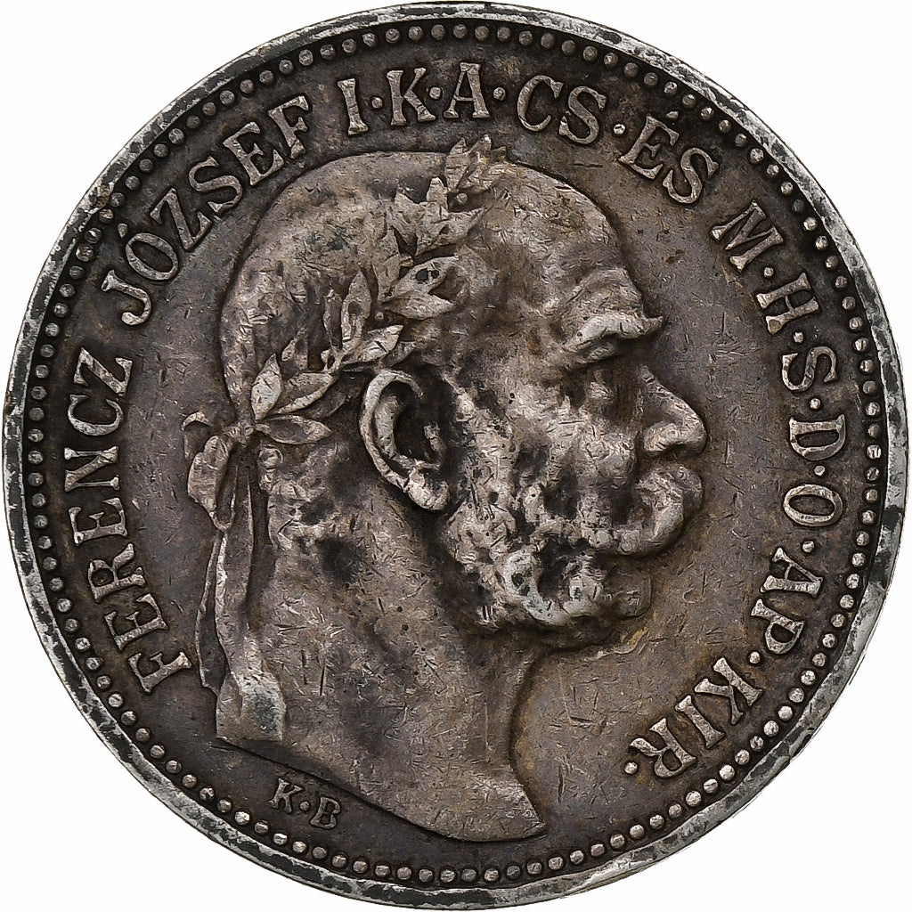 Hongarije, Franz Joseph I, Korona, 1915, Zilver, ZF+
