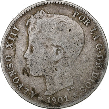 Spain, Alfonso XIII, Peseta, 1901, Madrid, Silver, VF(20-25), KM:706
