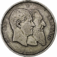 Belgium, Leopold II, Franc, 1880, Silver, VF(30-35), KM:38