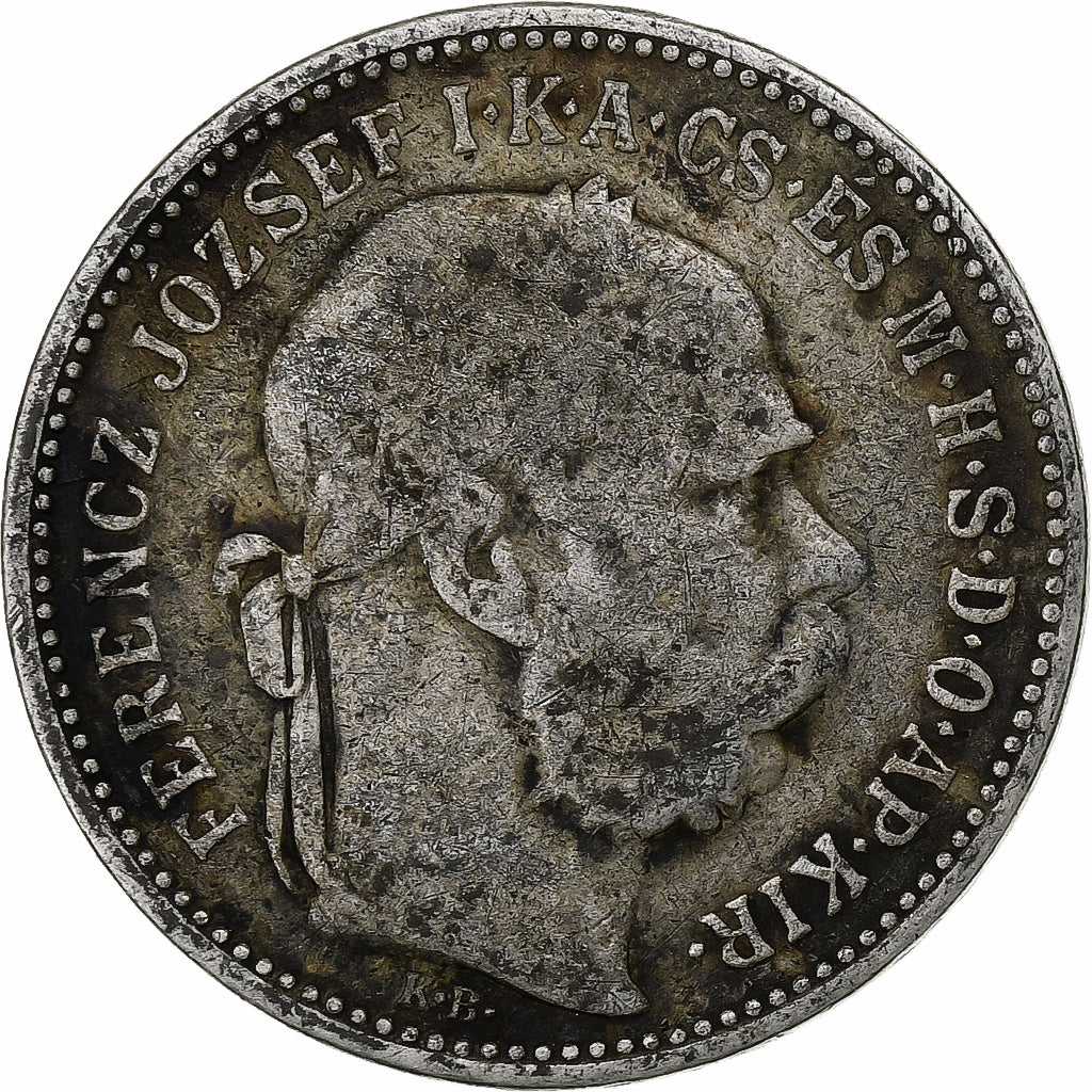 Hungary, Franz Joseph I, Korona, 1893, Silver, VF(20-25)