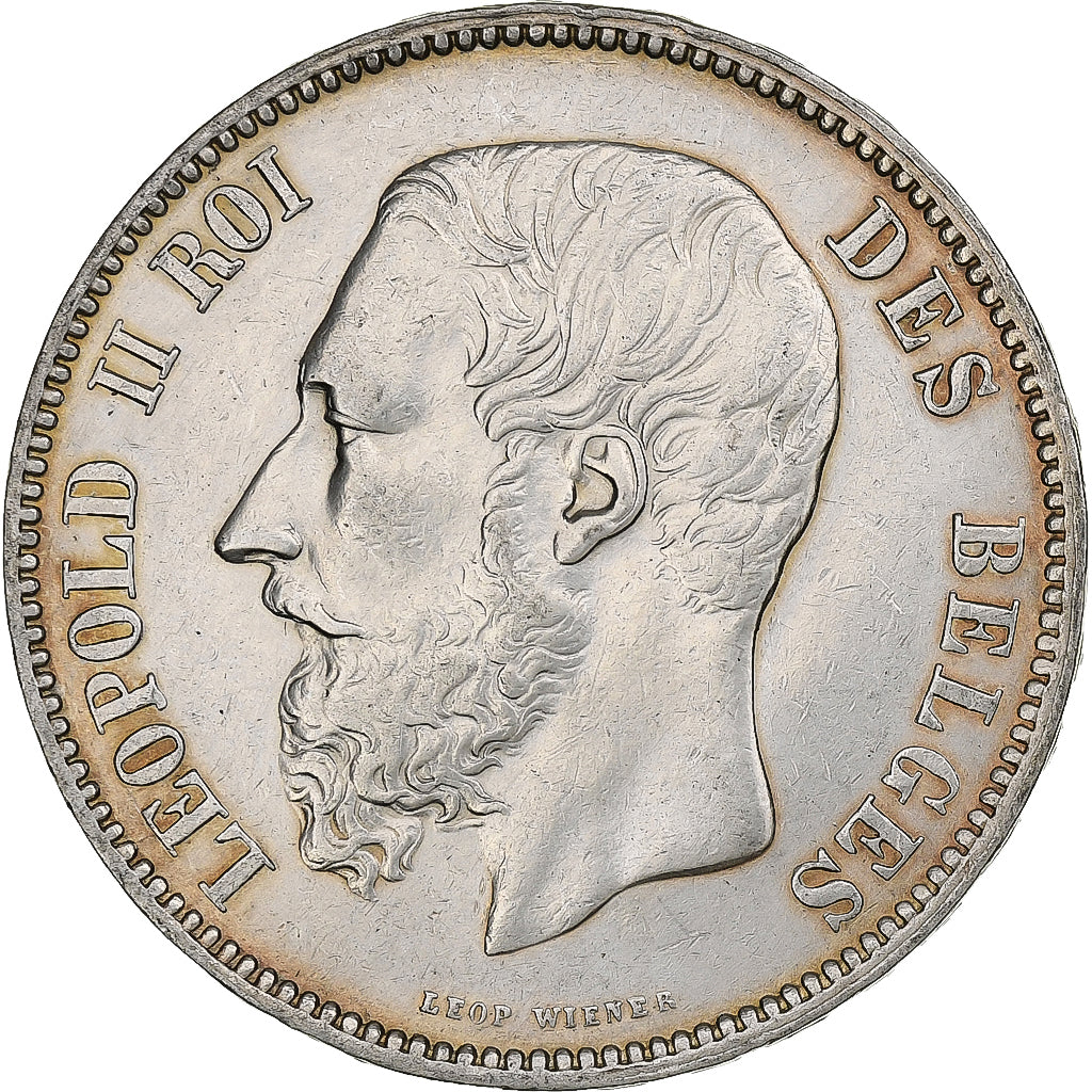 Belgium, Leopold II, 5 Francs, 5 Frank, 1868, Silver, AU(50-53), KM:24