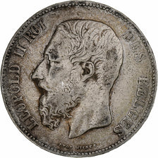 Belgium, Leopold II, 5 Francs, 5 Frank, 1870, Silver, VF(30-35), KM:24