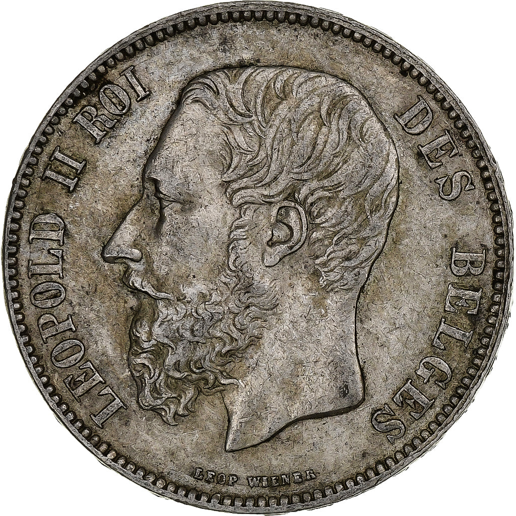 Belgium, Leopold II, 5 Francs, 5 Frank, 1870, Silver, EF(40-45), KM:24