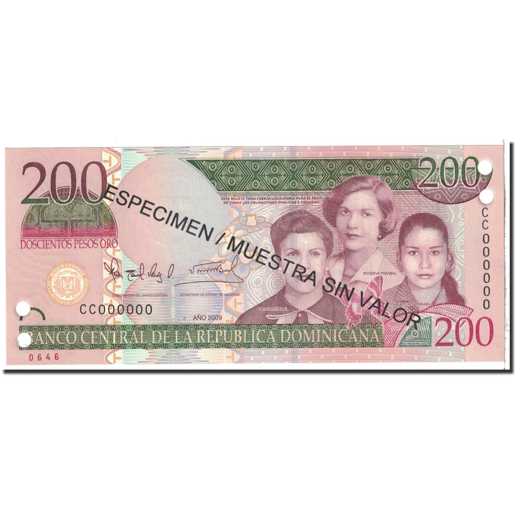 Billete, 200 Pesos Oro, 2009, República Dominicana, KM:178, Undated, UNC