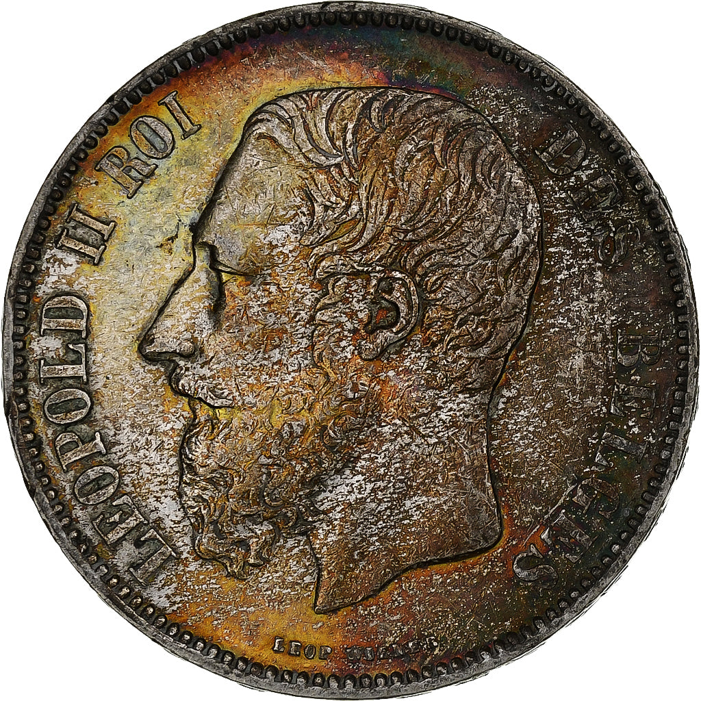 Belgium, Leopold II, 5 Francs, 5 Frank, 1870, Silver, EF(40-45), KM:24