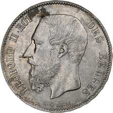 Belgium, Leopold II, 5 Francs, 5 Frank, 1870, Silver, EF(40-45), KM:24