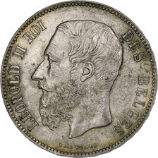 Belgium, Leopold II, 5 Francs, 5 Frank, 1871, Silver, EF(40-45), KM:24