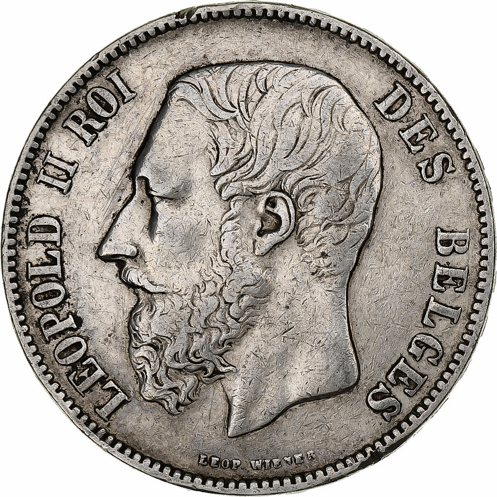 Belgium, Leopold II, 5 Francs, 5 Frank, 1874, Silver, VF(30-35), KM:24