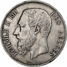 Belgium, Leopold II, 5 Francs, 5 Frank, 1874, Silver, VF(30-35), KM:24