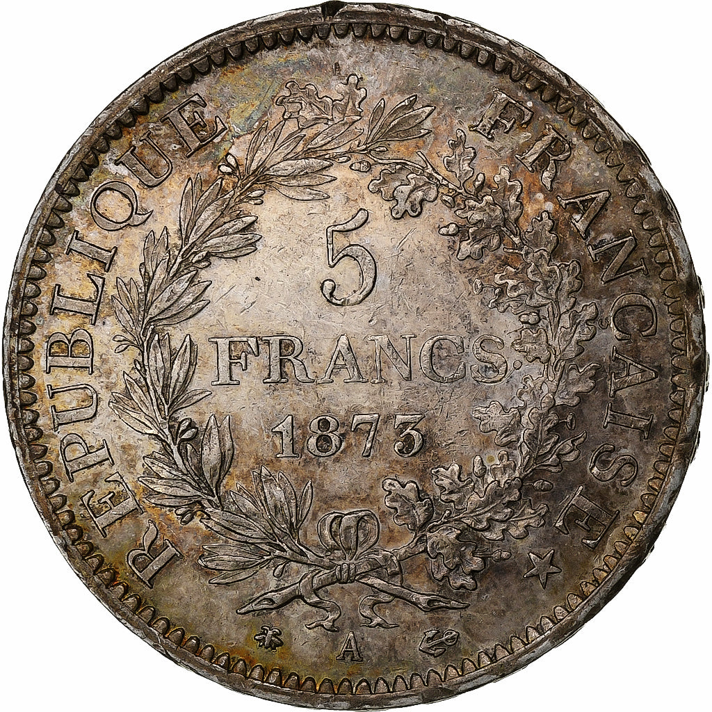France, 5 Francs, Hercule, 1873, Paris, Silver, AU(50-53), Gadoury:745a