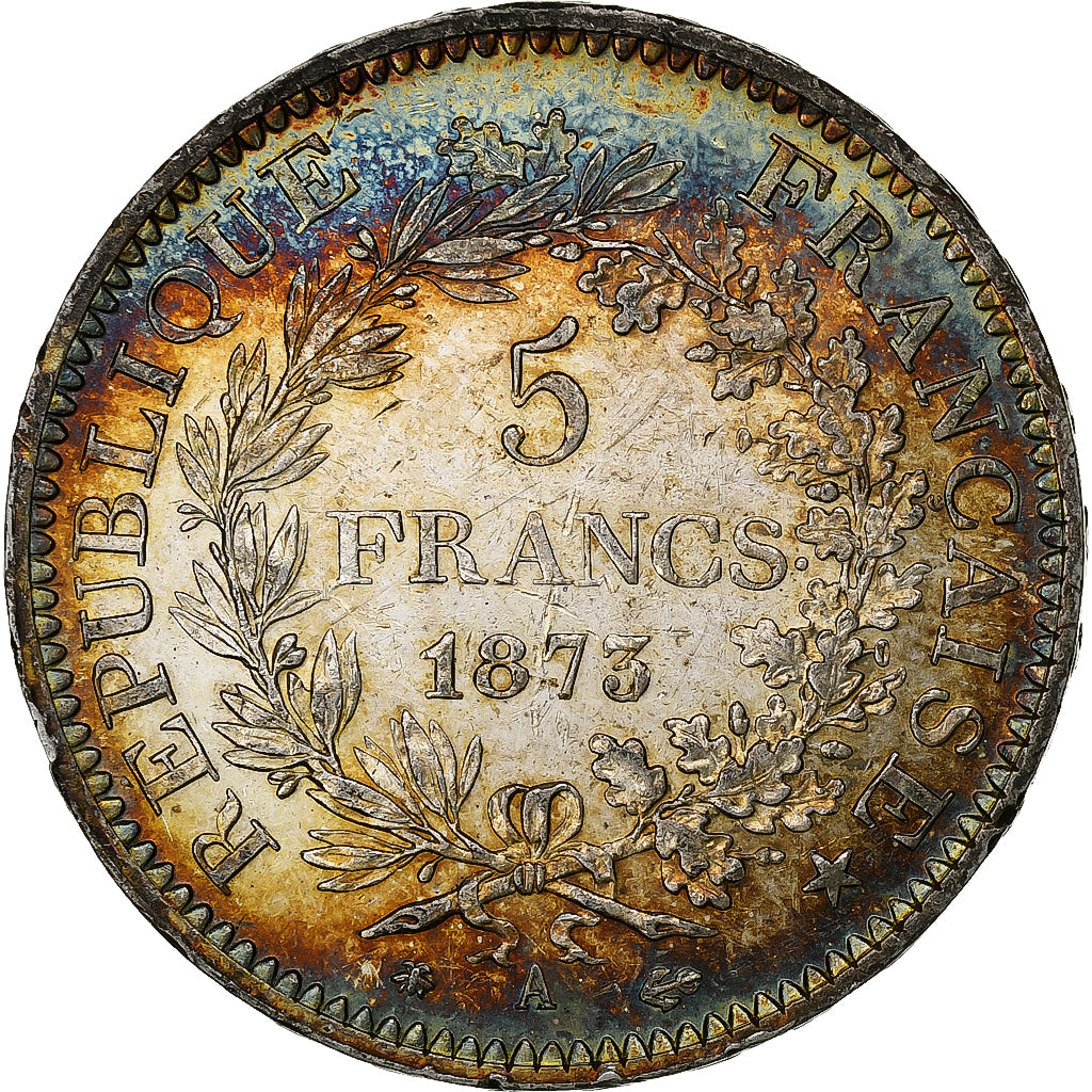 Francia, 5 Francs, Hercule, 1873, Paris, Argento, BB+, Gadoury:745a, KM:820.1