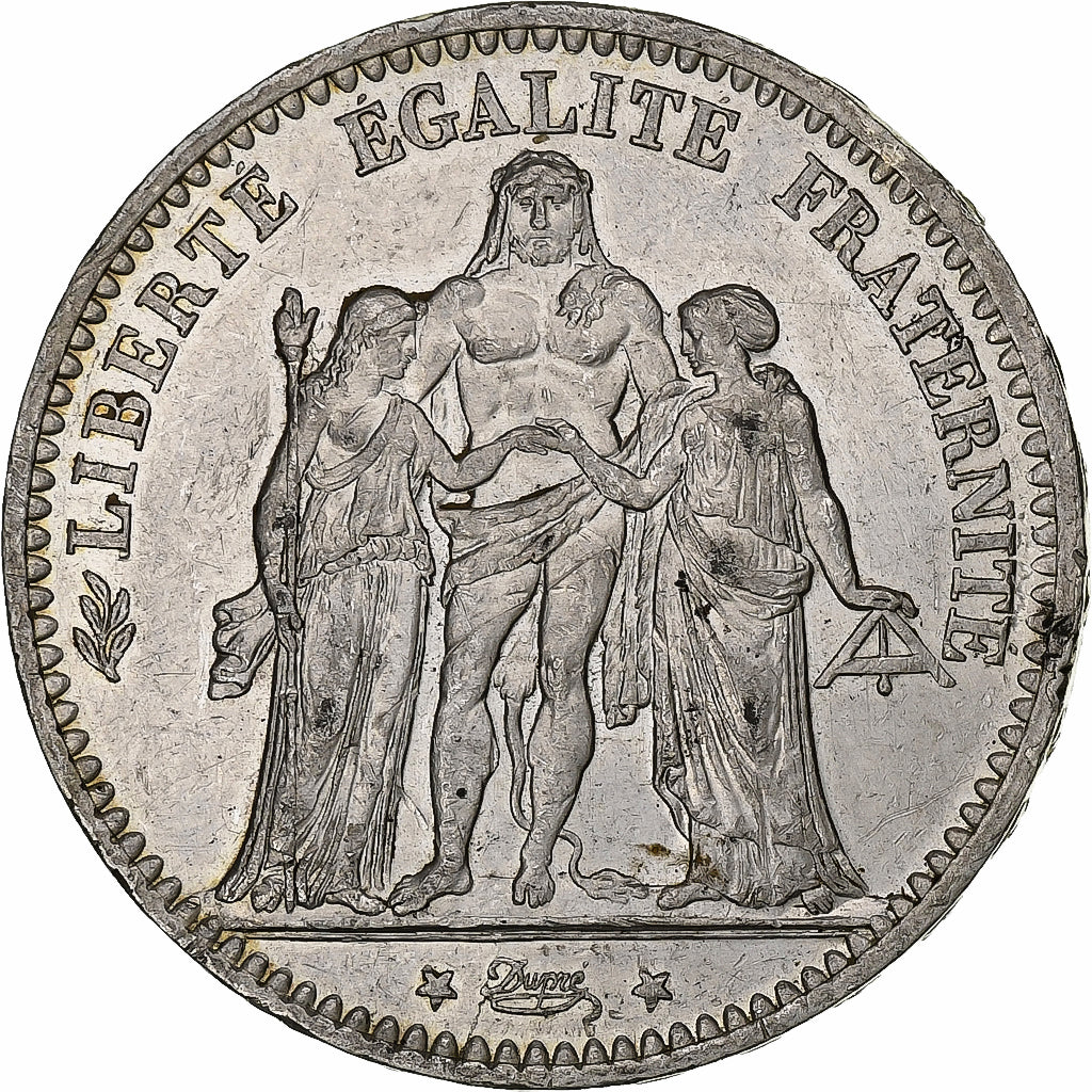 France, 5 Francs, Hercule, 1874, Paris, Silver, AU(50-53), Gadoury:745a