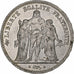 France, 5 Francs, Hercule, 1874, Paris, Silver, AU(50-53), Gadoury:745a