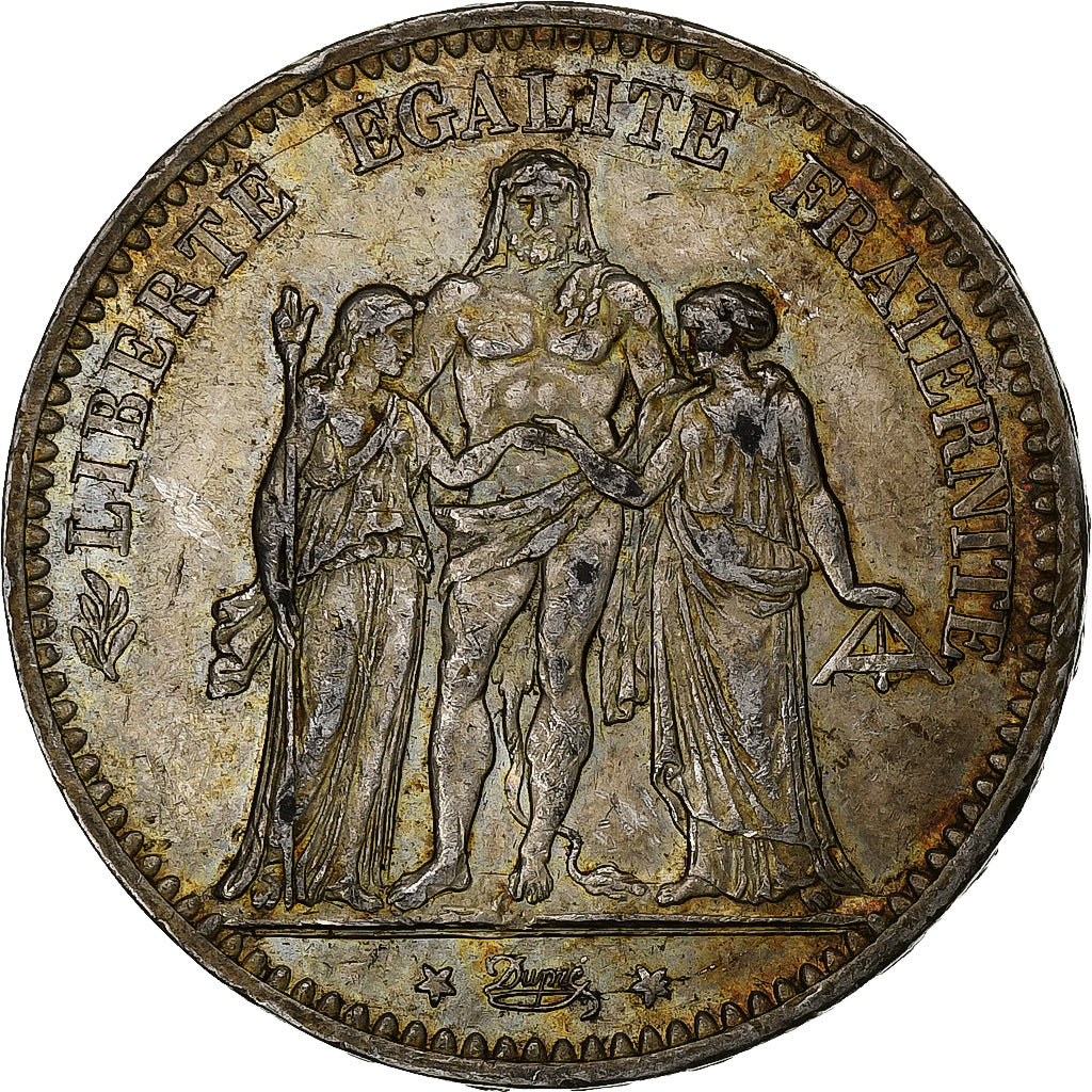 France, 5 Francs, Hercule, 1874, Paris, Silver, AU(50-53), Gadoury:745a