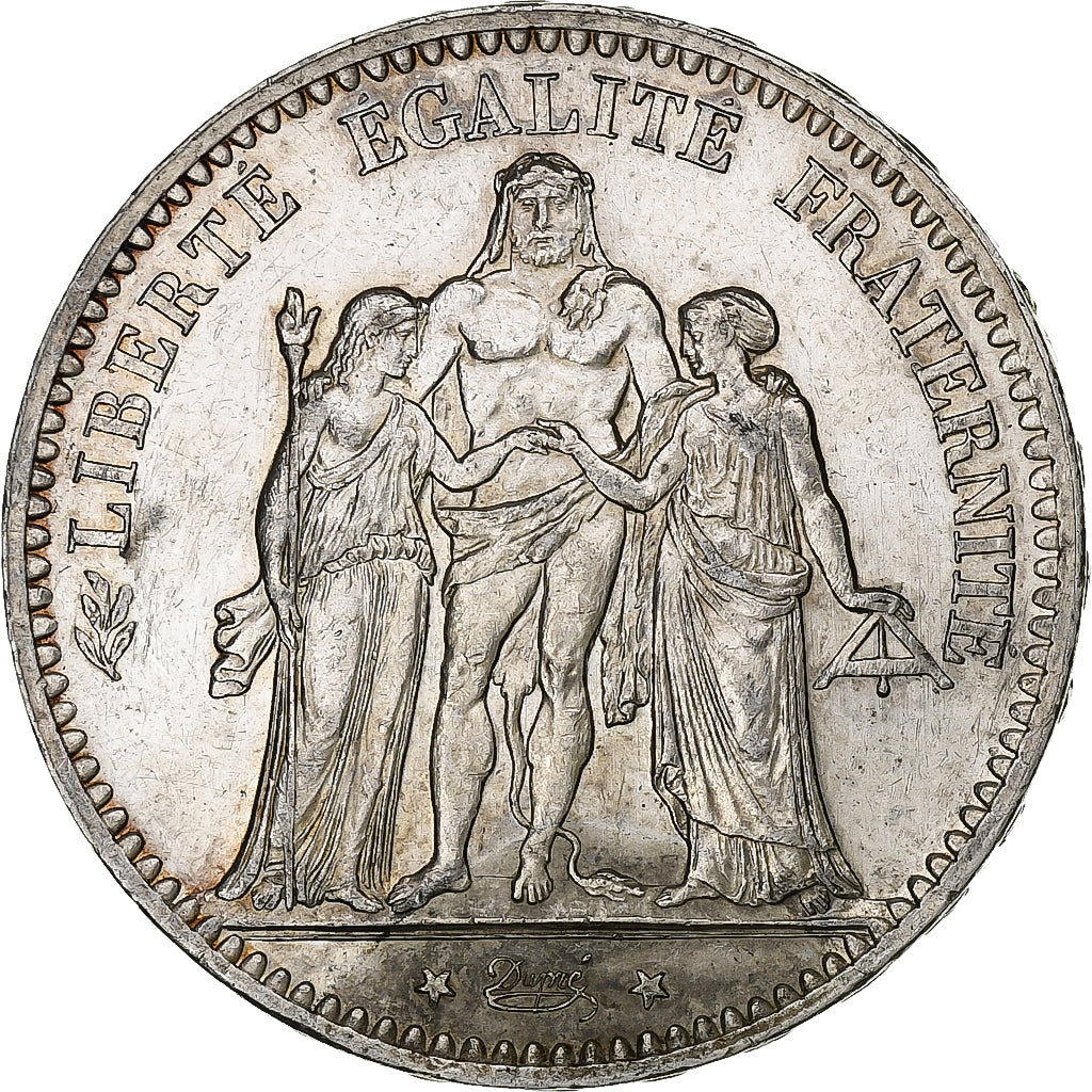 France, 5 Francs, Hercule, 1875, Paris, Silver, AU(50-53), Gadoury:745a