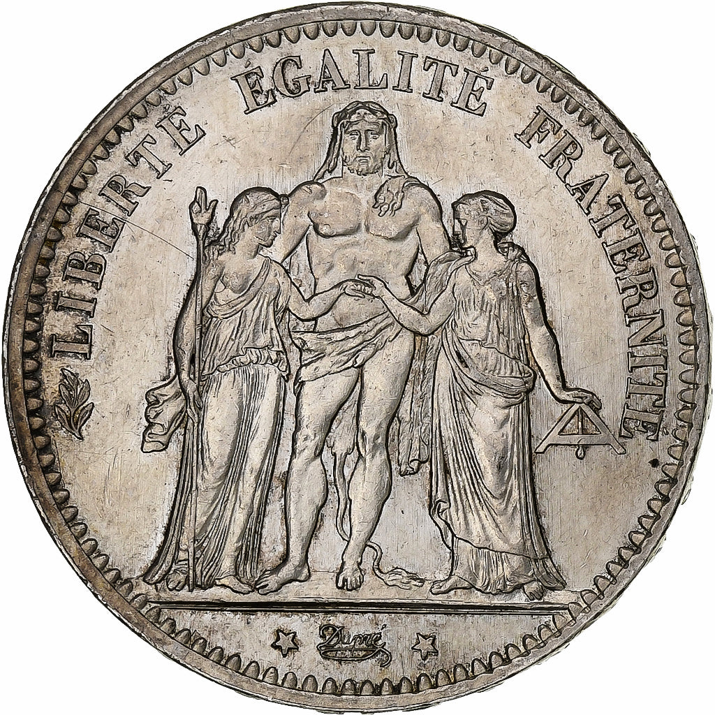 France, 5 Francs, Hercule, 1875, Paris, Silver, AU(55-58), Gadoury:745a