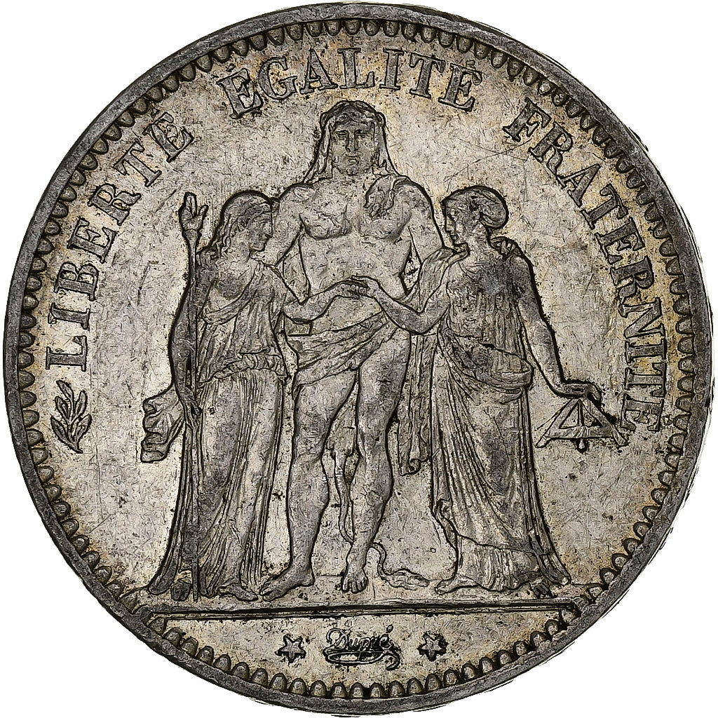 France, 5 Francs, Hercule, 1876, Paris, Silver, AU(50-53), Gadoury:745a