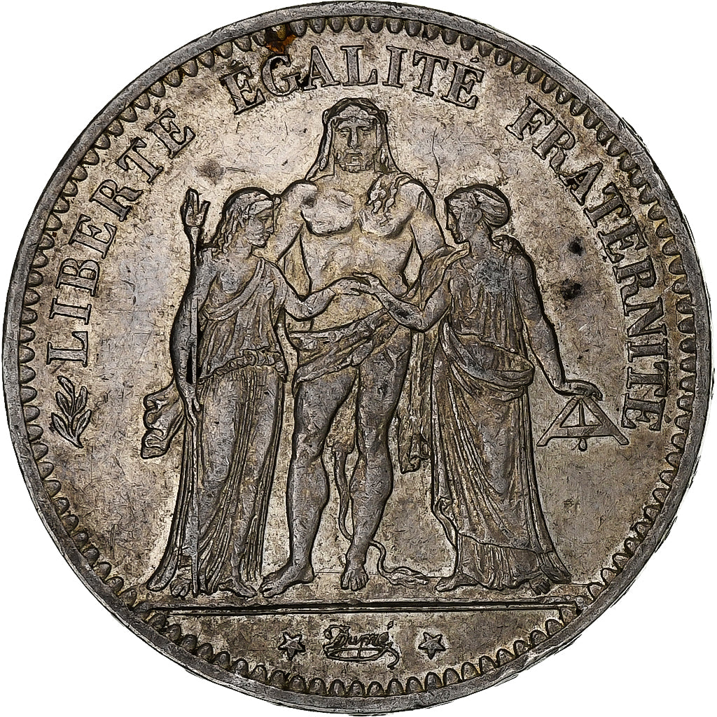 France, Hercule, 5 Francs, 1877, Paris, AU(50-53), Silver, KM:820.1