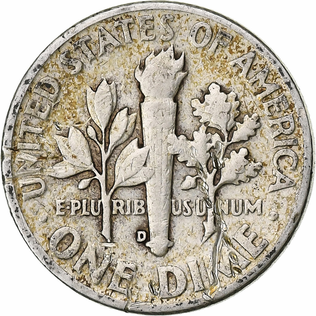 United States, Dime, Roosevelt Dime, 1951, Denver, Silver, EF(40-45), KM:195