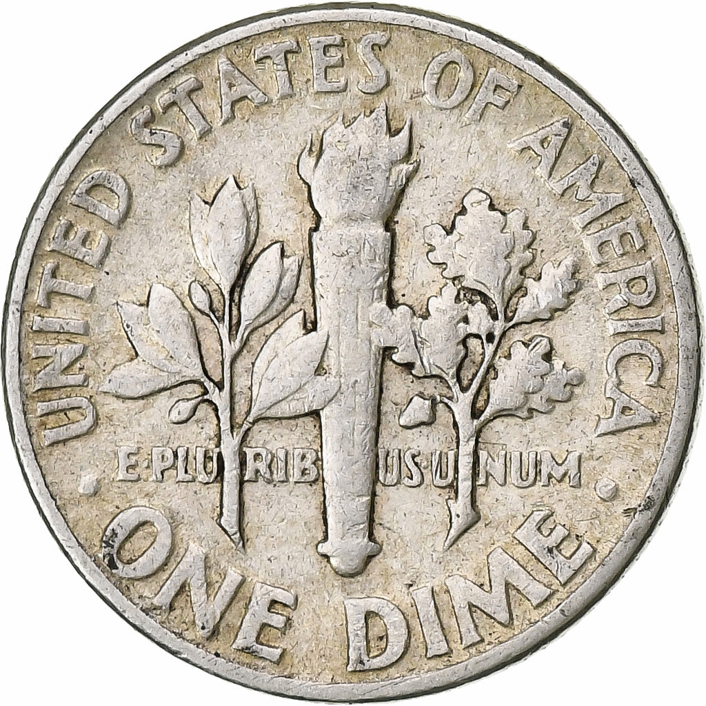 États-Unis, Dime, Roosevelt Dime, 1952, Philadelphie, Argent, TB+, KM:195
