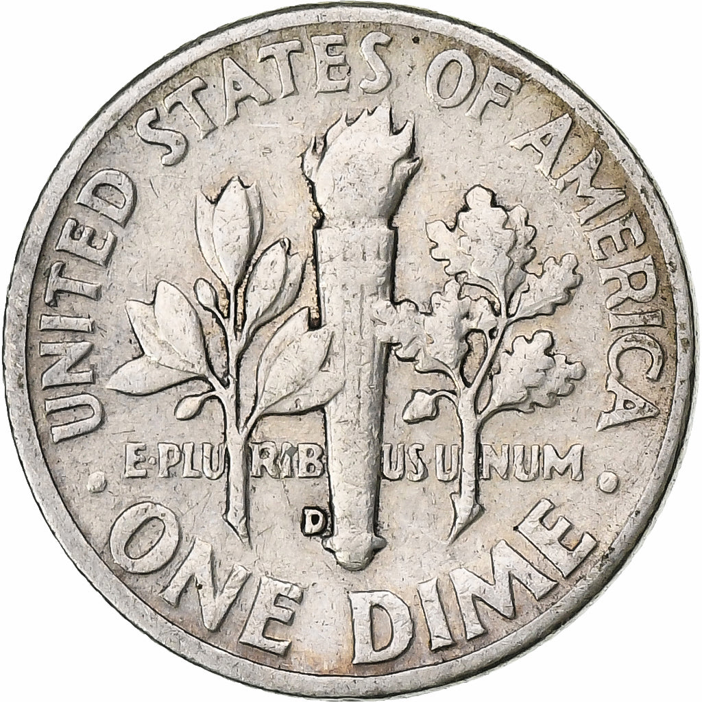 United States, Dime, Roosevelt, 1956, Denver, Silver, EF(40-45), KM:195