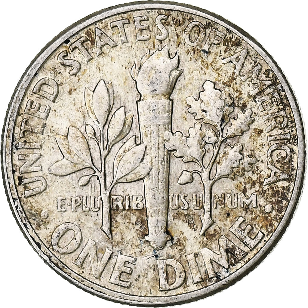 États-Unis, Dime, Roosevelt Dime, 1956, Philadelphie, Argent, TTB+, KM:195