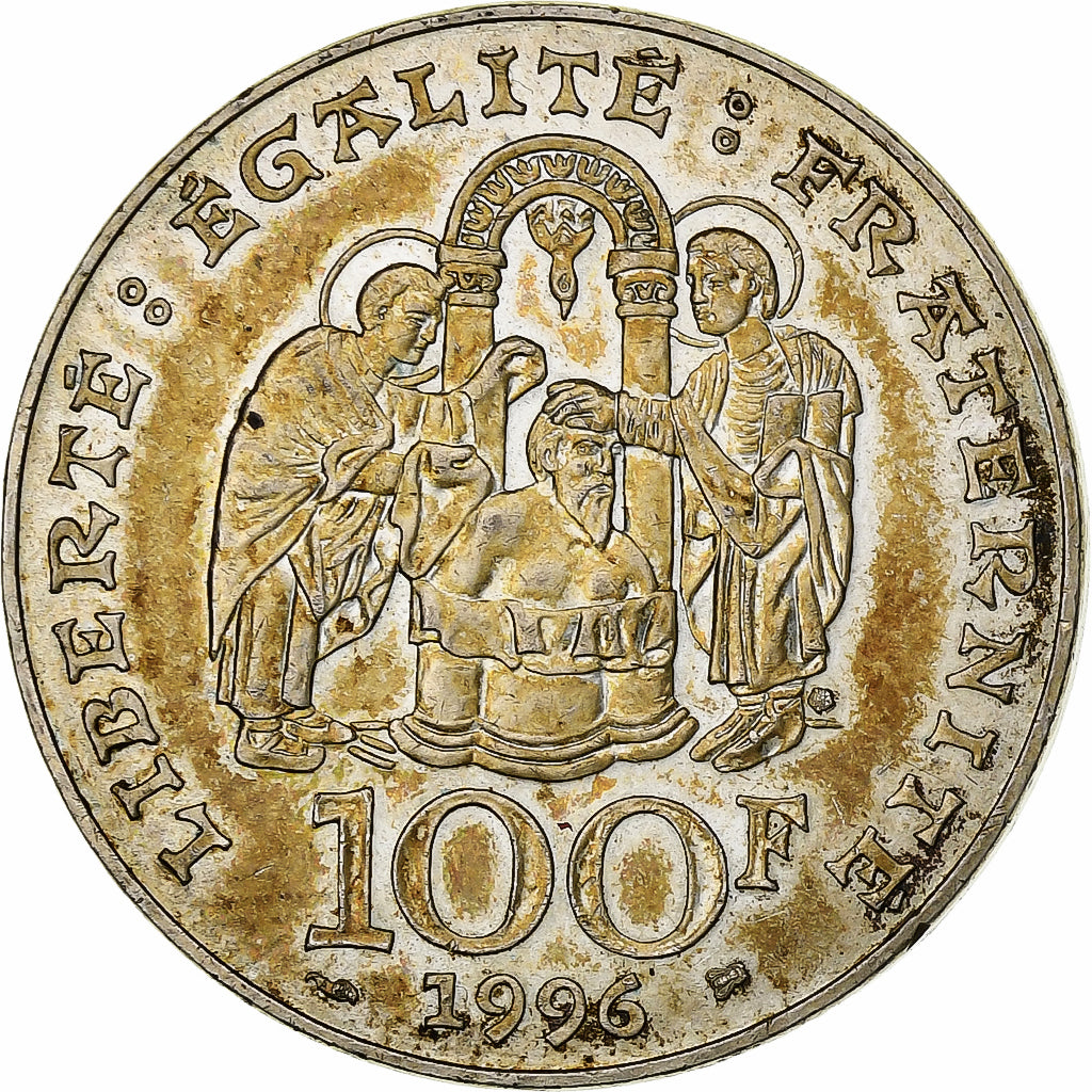 Francia, 100 Francs, Clovis, 1996, Argento, SPL-, Gadoury:953, KM:1180
